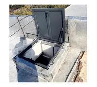 Couvercle de Trappe d'inspection, Plaque d'acier galvanisé, Dimensions Personnalisables, Trappe de Maintenance de Toit pour usines industrielles, Isolation Thermique (90 x 100 cm)