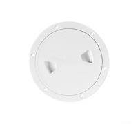 Couvercle de trappe d'inspection rond en ABS avec joint en caoutchouc épais, trou de main antidérapant pour yacht, bateau, design facile à installer, 10,2 cm (15,2 cm, blanc)