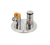 Couvercle de trémie sèche avec vanne de régulation de pression et tige de gaz à verrouillage à bille - Embout Tri-Clamp de 2 pouces for fermentation artisanale