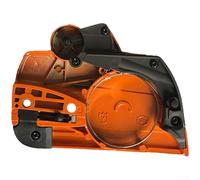 Couvercle de tronçonneuse gauche Partie latérale de rechange pour 455 460 H455 H460 Rail de guidage Plaque de protection Boîtier en plastique robuste Accessoires orange
