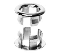 Couvercle de trop-Plein de lavabo, 2 pcs, Design 1 en Chrome Brillant, pour Trou de lavabo avec Ø 22-25 mm intérieur, Anneaux de Remplacement de Trou de lavabo, Cache de trop-Plein