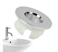 Couvercle de trop-plein d'évier, couvercle de trop-plein de bord de lavabo | Couvercle de trou pour lavabo de salle de bain - Insert double couche de 22-24 mm en rond avec orific