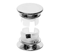 Couvercle de trop-Plein pour lavabo, 2 pcs, Design 2 en Chrome Brillant, pour Trou de lavabo avec Ø 22-24 mm à l'intérieur, Anneau de Remplacement pour Trou de lavabo, Cache de trop-Plein