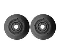Couvercle de trou d ' essuie-glace rond avec ouverture centrale | Couvercles d ' ouverture d ' essuie-glace appariés, forme ronde noire, languettes centrales fendues et petites