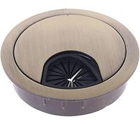 Couvercle de trou de bureau, passe-câble, 2 pièces, base en alliage de zinc, passe-fil for ordinateur, port de sortie de câble de table, support de ligne 50/53/60/80 mm (blanc, 53 mm)(Bronze,80mm)