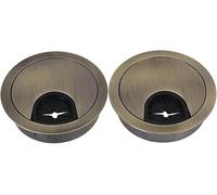 Couvercle de trou de bureau, passe-câble, 2 pièces en alliage de zinc, couvercle de trou de table rond, port de sortie de fil, passe-câble de bureau for ordinateur PC, support de ligne 50/53/60/80 mm