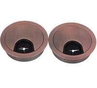 Couvercle de trou de bureau, passe-câble, 2 pièces en alliage de zinc, couvercle de trou de table rond, port de sortie de fil, passe-câble de bureau for ordinateur PC, support de ligne 50/53/60/80 mm