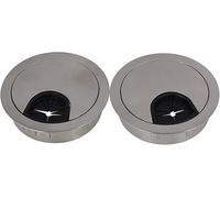 Couvercle de trou de bureau, passe-câble, 2 pièces en alliage de zinc, couvercle de trou de table rond, port de sortie de fil, passe-câble de bureau for ordinateur PC, support de ligne 50/53/60/80 mm