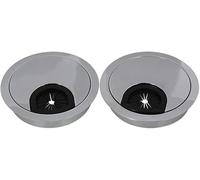 Couvercle de trou de bureau, passe-câble, 2 pièces en alliage de zinc, couvercle de trou de table rond, port de sortie de fil, passe-câble de bureau for ordinateur PC, support de ligne 50/53/60/80 mm