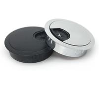 Couvercle de trou de bureau, passe-câble, 2 pièces en alliage de zinc, couvercle de trou de table rond, port de sortie de fil, passe-câble de bureau for ordinateur PC, support de ligne 50/53/60/80 mm