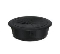 Couvercle de trou de bureau, passe-câble, couvercle de trou de fil de table de bureau, passe-fil d'ordinateur, sortie de câble de table, bouchon anti-poussière, organisateur de rangement rangé (noir)(