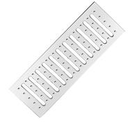 Couvercle de trou d'égout en acier inoxydable - Grille de vidange carrée robuste pour trottoir d'allée de cour - Solution de drainage rapide (20 x 60 cm)