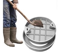 Couvercle de trou d'égout invisible 90-30 cm, couvercle rond caché en acier inoxydable 304, idéal pour fosses septiques (H 5 cm, diamètre 59 cm)