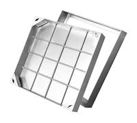 Couvercle de trou d'égout invisible - Acier inoxydable 304 durable, profil bas de 1,6 cm de hauteur pour allées, terrasses, trottoirs (178 x 178 x 8,9 cm) - Design élégant et robuste