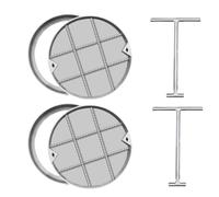 Couvercle de trou d'égout invisible avec crochet de levage rond pour utilisation en intérieur et en extérieur - Bouchon de vidange de sol idéal pour gouttières et bassins de récupération