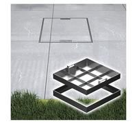 Couvercle de trou d'égout invisible en acier avec poignées cachées 43,2 x 43,2 cm