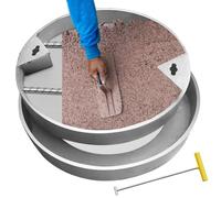 Couvercle de trou d'égout invisible en acier inoxydable 304, grand couvercle encastré pour bassin d'égout avec base pour cour/jardin/trottoir, couvercle d'inspection caché, 90 cm de diamètre