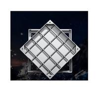 Couvercle de trou d'égout invisible en acier inoxydable et cadre de 5 cm d'épaisseur pour les stations d'épuration (80 x 80 cm) - Solution imperméable et robuste