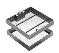 Couvercle de trou d'égout robuste en acier inoxydable 304, insert de carrelage encastré avec cadre, couverture de fosse septique carrée pour allée, terrasse, cour