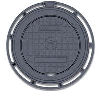 Couvercle de trou d'égout rond renforcé et cadre antidérapant en métal résistant au vol, idéal pour les canalisations d'égout et de vidange