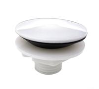Couvercle de trou d'évier pour lavabo de cuisine, bouchon de trou inutilisé anti-fuite, anti-fuite, en plastique blanc et noir (4,3 cm)