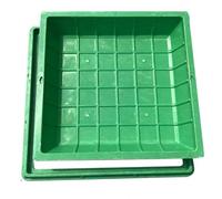 Couvercle de trou d'homme amovible en plastique - Couverture de fosse septique enterrée pour la plantation de pelouse, couvercle de lavabo invisible avec cadre et design résistant aux intempéries