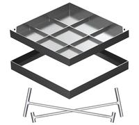 Couvercle de trou d'homme avec hoo de levage de 50,8 cm et 91,4 cm pour chambre d'inspection et couvercles de vidange pour une utilisation en extérieur et couvercle d'accès lourd pour allée et jardin