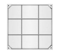 Couvercle de trou d'homme carré en acier inoxydable 304 antidérapant pour allée, trottoir, jardin, fosse septique enterrée (50 cm)