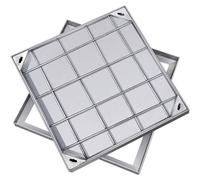 Couvercle de trou d'homme carré invisible 300 x 300 mm (11,8 x 11,8 pouces) couvercle décoratif en T pour fosse septique et fosses de drainage. Design étanche et robuste.
