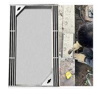 Couvercle de trou d'homme de 60 cm de long, couvercle d'inspection en métal intégré, couvercle de fosse septique rectangulaire linéaire avec trous de drainage, facile à installer