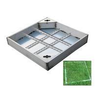 Couvercle de trou d'homme en acier inoxydable 304 et cadre, couvercle invisible pour bassin d'égout, couverture d'inspection carrée pour cour/trottoir/parking/zone commerciale/zone industrielle