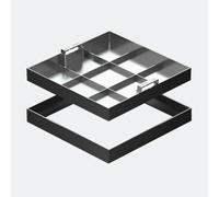 Couvercle de trou d'homme en acier inoxydable avec poignée Design encastré invisible pour les égouts et le traitement des eaux usées HeavyDu et idéal pour une utilisation en extérieur