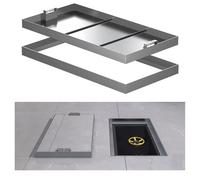Couvercle de trou d'homme encastré avec poignée cachée pour une utilisation en intérieur/extérieur - Idéal pour les allées, les patios et les allées, design durable et résistant aux intempéries
