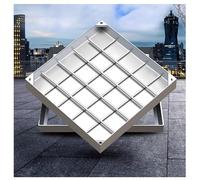 Couvercle de trou d'homme et cadre en acier inoxydable, 304 invisible, housse d'inspection intégrée pour extérieur/intérieur, 90 x 90 cm