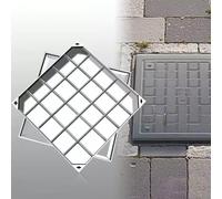 Couvercle de trou d'homme invisible en acier inoxydable avec cadre carré pour pelouse extérieure et allée Couvercle de chambre d'inspection pour une utilisation durable