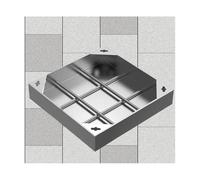 Couvercle de trou d'homme invisible et cadre - Bassin d'égout carré encastré pour terrasse et jardin - 50 x 50 x 8 cm - Design esthétique pour des espaces extérieurs améliorés