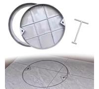 Couvercle de trou d'homme invisible et cadre pour couvercle de fosse septique en métal résistant à la pression de 40,6 cm et 101,6 cm de diamètre, solution d'accès fiable et sécurisée