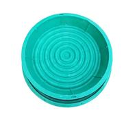 Couvercle de trou d'homme rond et cadre, couvercle d'accès en plastique intégré, matériau en résine pour aménagement paysager, parcs et pelouses, 50 cm, couverture de plantation d'herbe pour ceintures