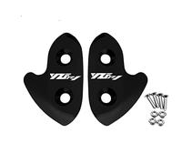 Couvercle De Trou Miroir En Aluminium CNC Capuchon D'éliminateurs Entraîné Par Pare-brise Moto Pour YH YZF-R1 YZFR1 2015 2016 2017(NOIR)