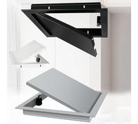 Couvercle De Trou Mural, Cadre En Aluminium For Plomberie, For Utilisation Intérieure/extérieure Au Mur/plafond, Couvercle D'accès En Métal Encastré(Black,50x50cm)