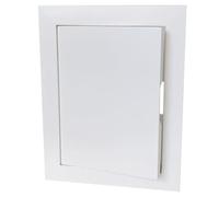 Couvercle de trou mural en métal blanc/panneau de porte d'accès avec fonction clic, porte de boîte de compteur électrique décorative/trappe de service de valve de douche, à peindre(10x10in/25x25cm)