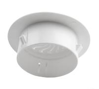 Couvercle de trou mural en plastique PP pour ventilation de climatisation, rosace ronde blanche pour ouverture de conduit de tuyau (40-100 mm) (70 mm)