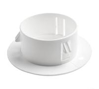 Couvercle de trou mural en plastique PP pour ventilation de climatisation, rosace ronde blanche pour ouverture de conduit de tuyau (40-100 mm) (60 mm)
