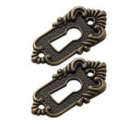 Couvercle de trou serrure Vintage en alliage Zinc, écusson clé tiroir,plaque verrouillage 2 pièces pour Serrures de Porte(Antique Bronze)
