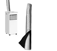 Couvercle de tuyau AC - Couvercle de manchon isolé | Protection de tuyau d'échappement portable, système de barrière thermique à économie d'énergie, diamètre 12 x 15 cm, solution d'installation flexib