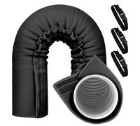 Couvercle de tuyau AC - Manchon isolant universel de 6 pieds avec fonction de réduction de la chaleur et structure en tissu lavable en machine, comprend trois sangles de fixation réglables