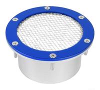 Couvercle de tuyau d'admission d'air pour véhicule, 76 mm, grille en alliage d'aluminium, convient pour diverses voitures, offrant une gestion du flux d'air et une protection contre les débris (bleu)