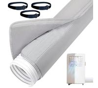 Couvercle de tuyau d'air portable - Isolation du tuyau d'échappement AC, enveloppe de protection de rechange isolée pour tuyau de 15 cm, 12,7 cm de diamètre