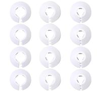 Couvercle de Tuyau de Radiateur Colliers, 12 Pièces cache tuyau plomberie, rosace radiateur, pour Tuyau de Type 12, Type 16, Type 20, rosaces pour tuyaux de chauffage, Blanc