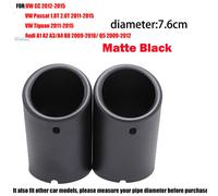 Couvercle De Tuyau De Silencieux De Pointe D'accès De Voiture,Accessoires Automobiles,Vw,Tiguan,Volkswagen,Passat,B7,Cc,Audi A4,B8,A3,A1,Q5,2 Pièces - Type 76mm-Matte